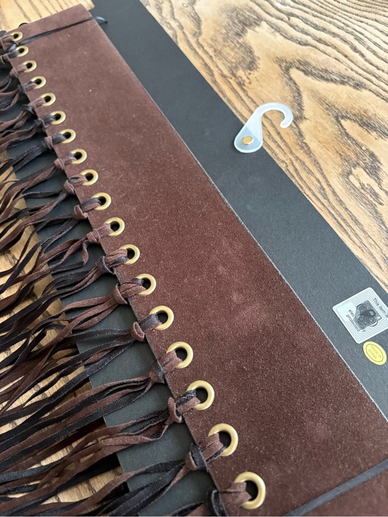 House of Harlow 1960 Brown Suede Fringe Western Belt Studded Boho Festival NWT main image 6